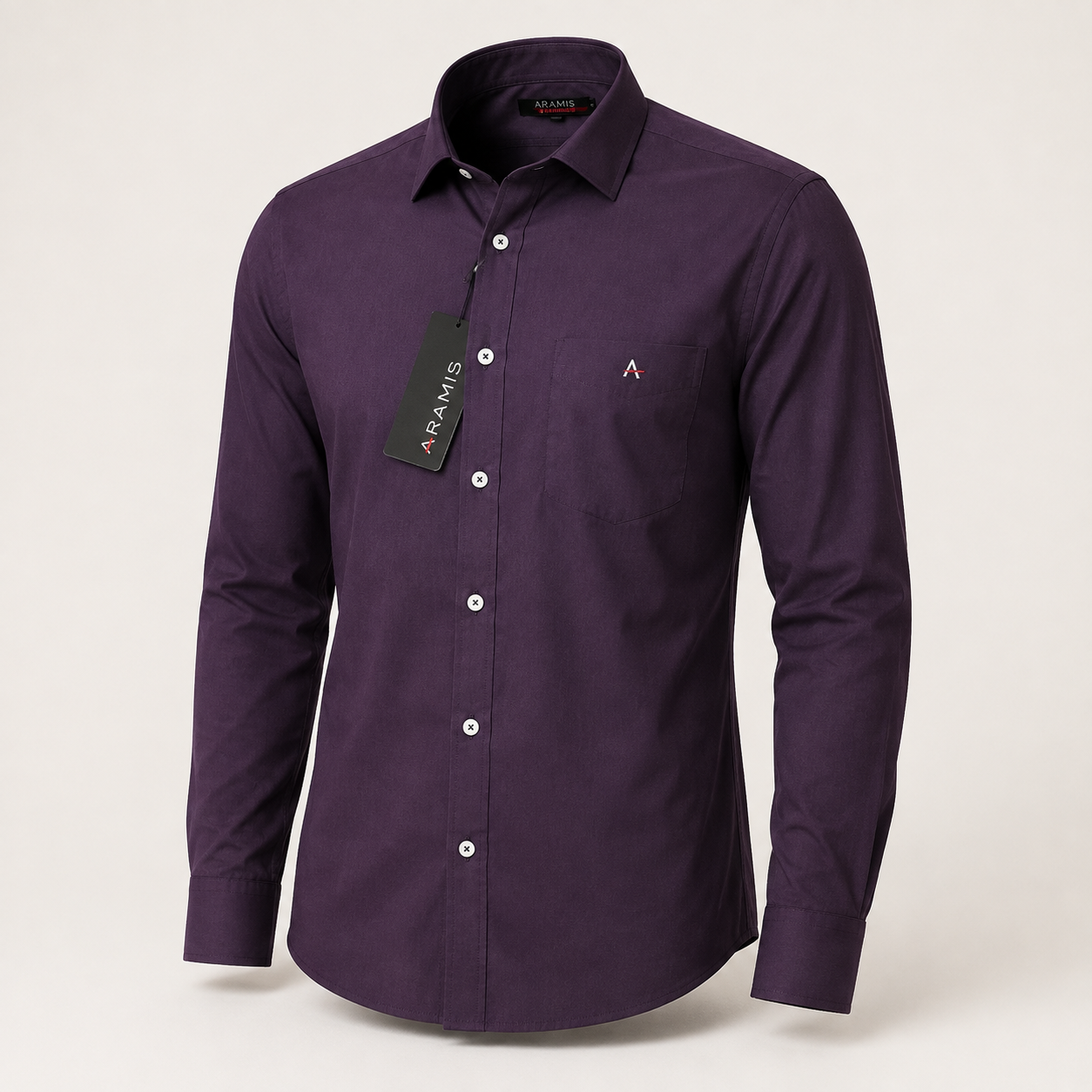 Camisa Aramis manga longa cor Uva