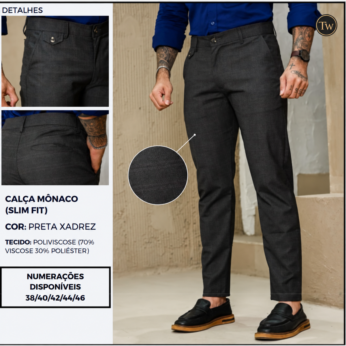 Calça Sarja TW Alfaiataria