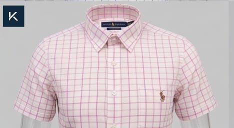 Camisa Polo Ralph Lauren xadrez manga curta