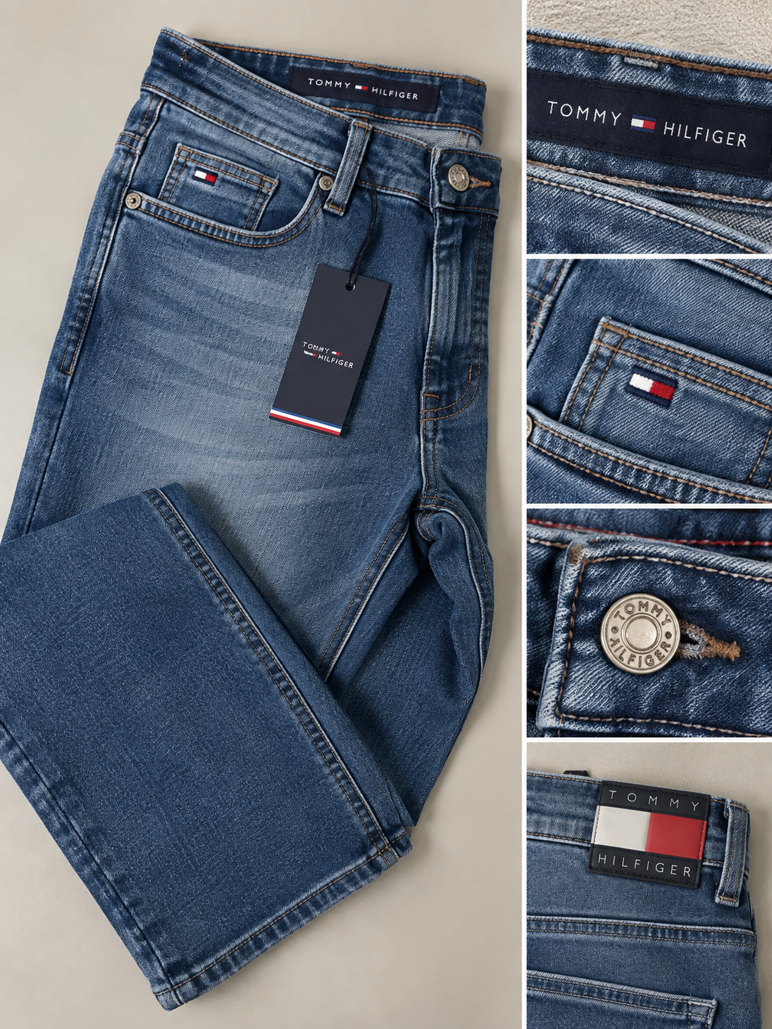 Calça Jeans Tommy Hilfiger Slim Fit Premium com Elastano