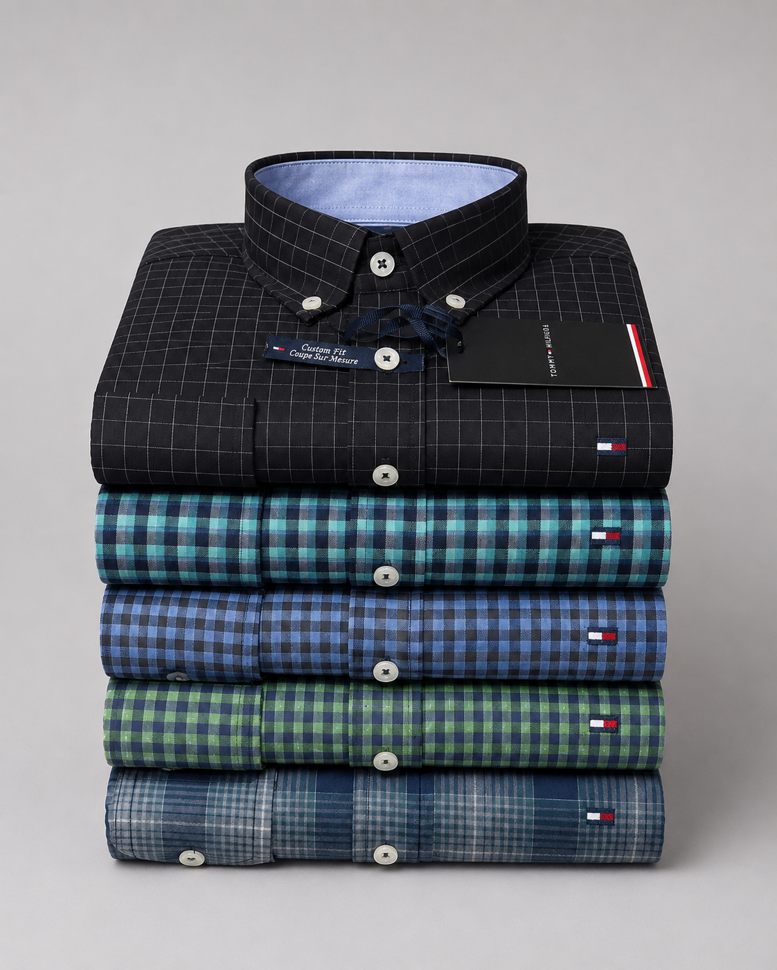 Camisa Tommy Hilfiger Xadrez Manga Longa