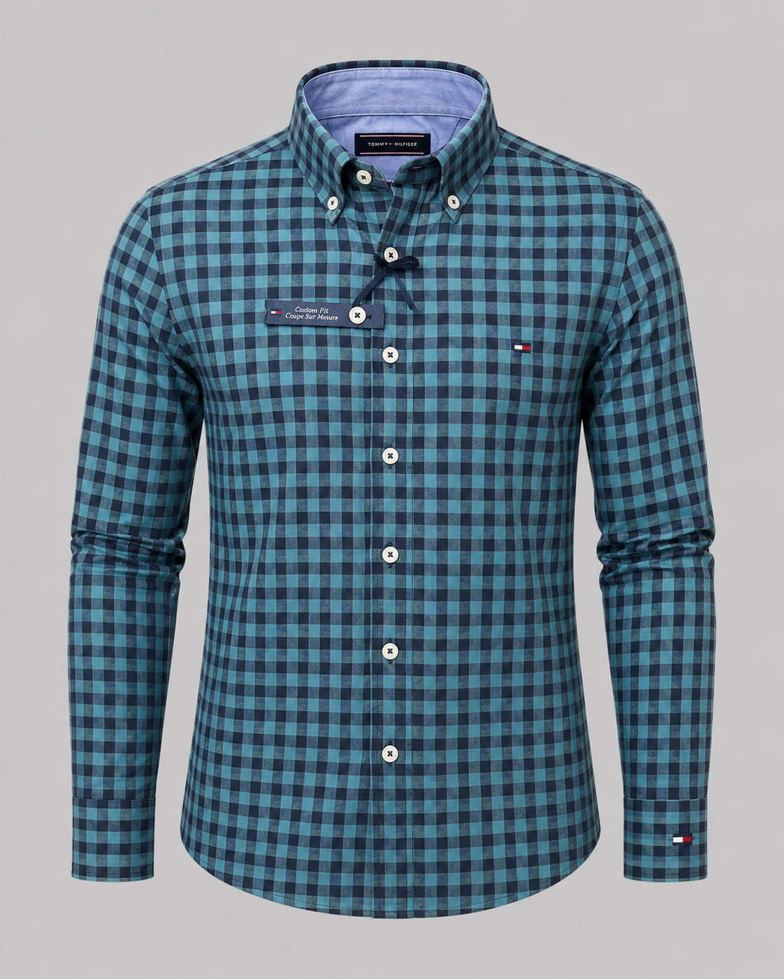 Camisa Tommy Hilfiger Xadrez Manga Longa