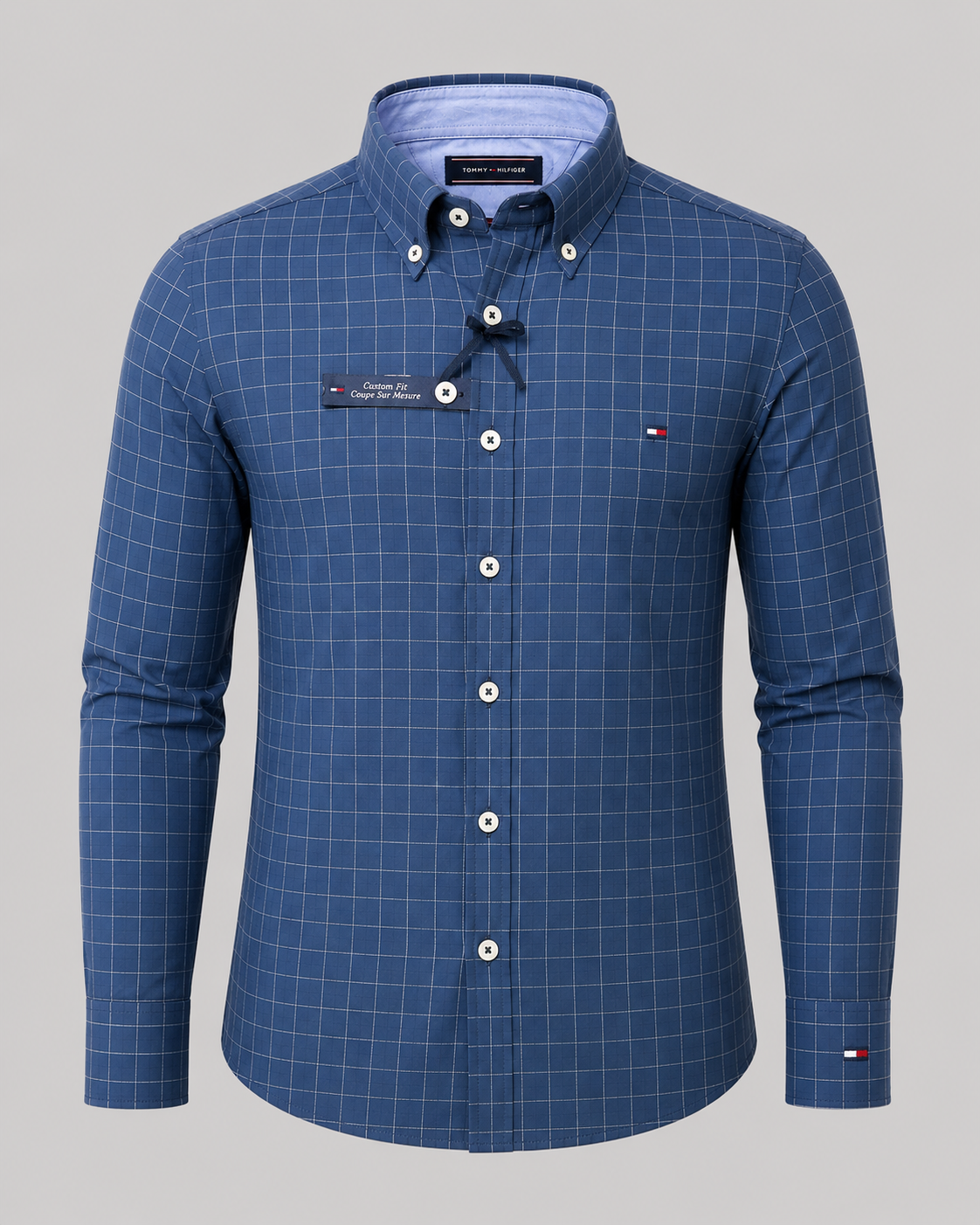 Camisa Tommy Hilfiger Xadrez Manga Longa