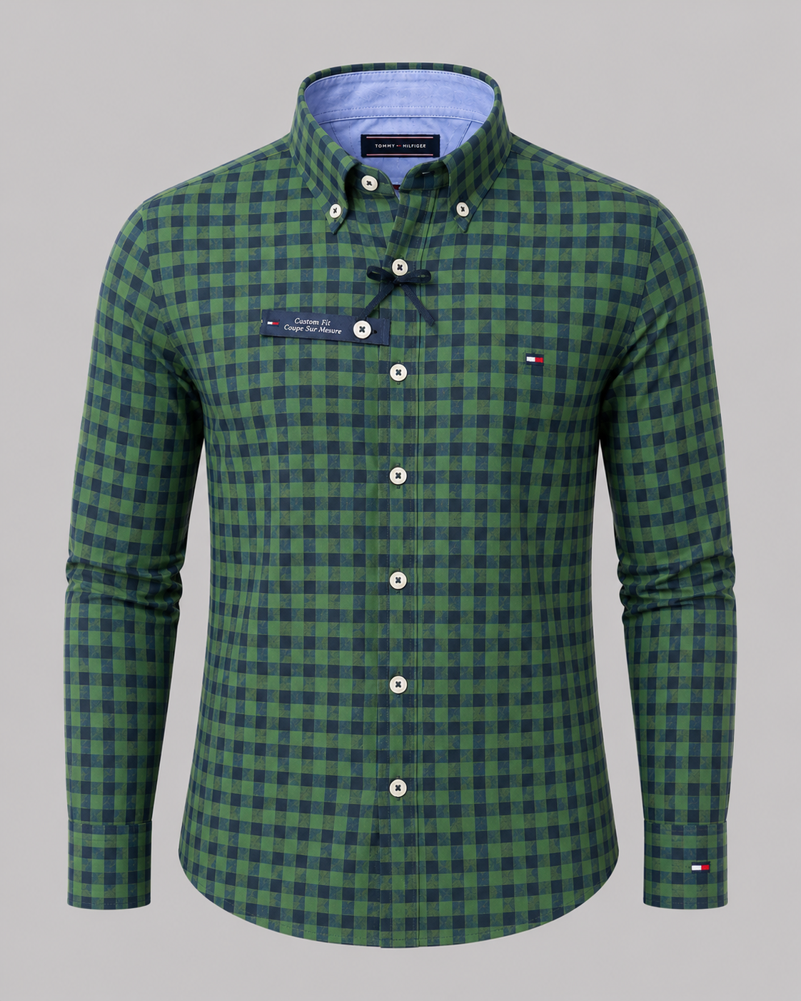 Camisa Tommy Hilfiger Xadrez Manga Longa