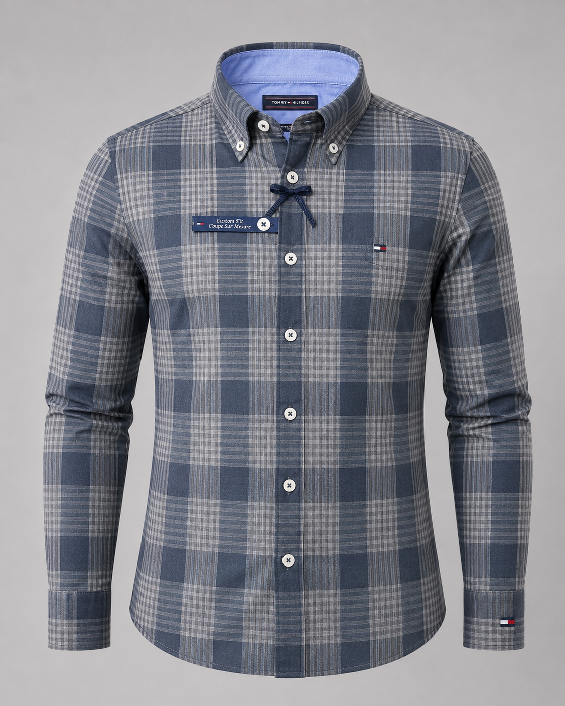 Camisa Tommy Hilfiger Xadrez Manga Longa
