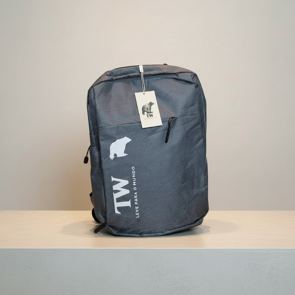 Mochila TW Nylon Premium Cinza