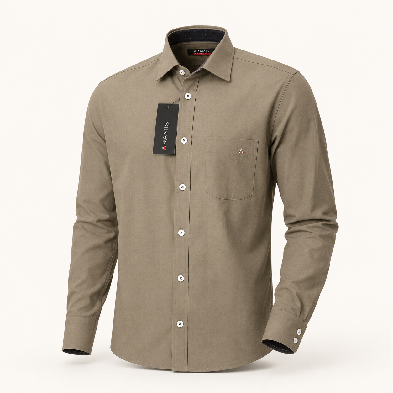 Camisa Aramis manga longa cor Caqui