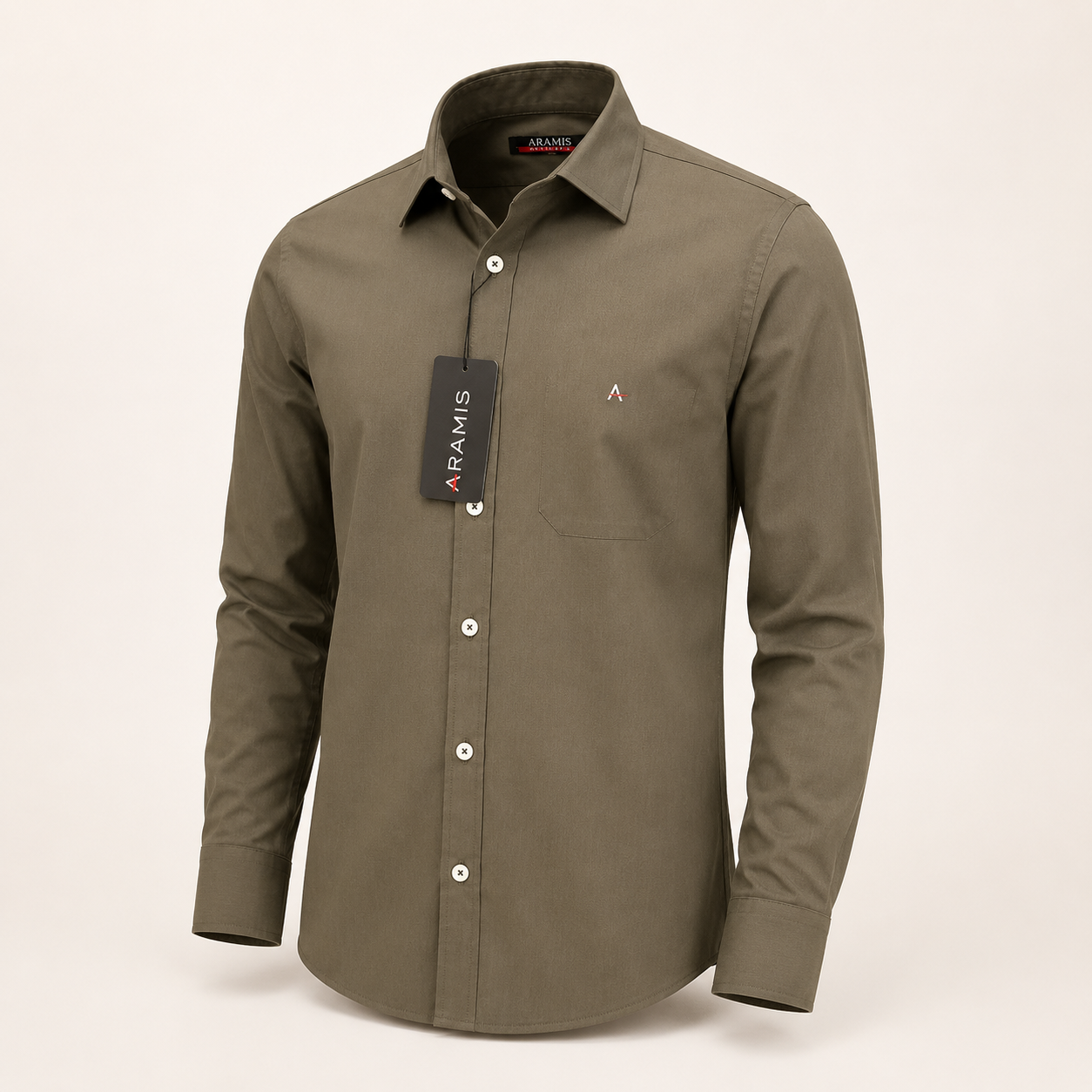 Camisa Aramis manga longa cor Oliva