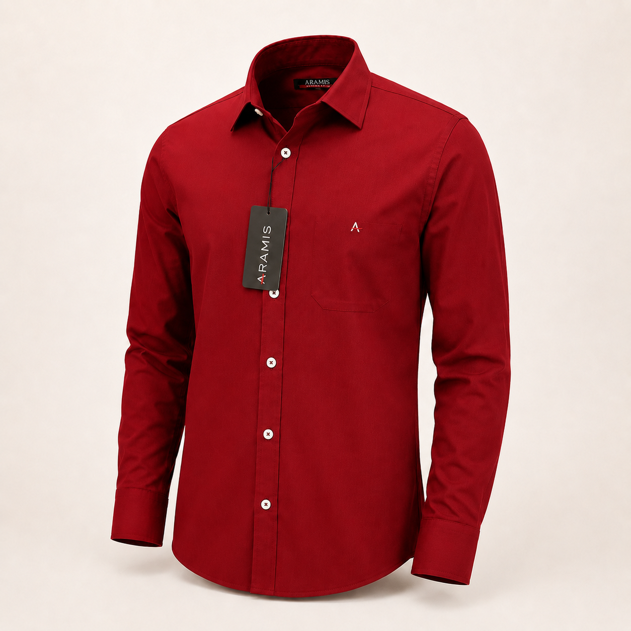 Camisa Aramis manga longa cor Vermelho