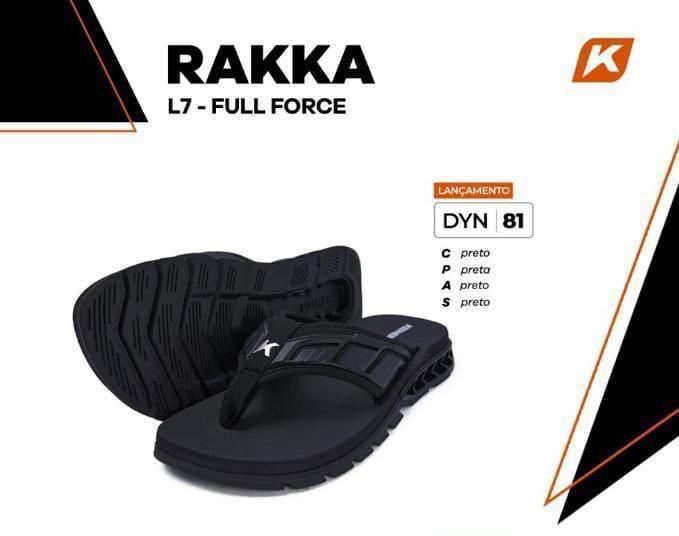 Chinelo Kenner Rakka L7 Full Force Preto