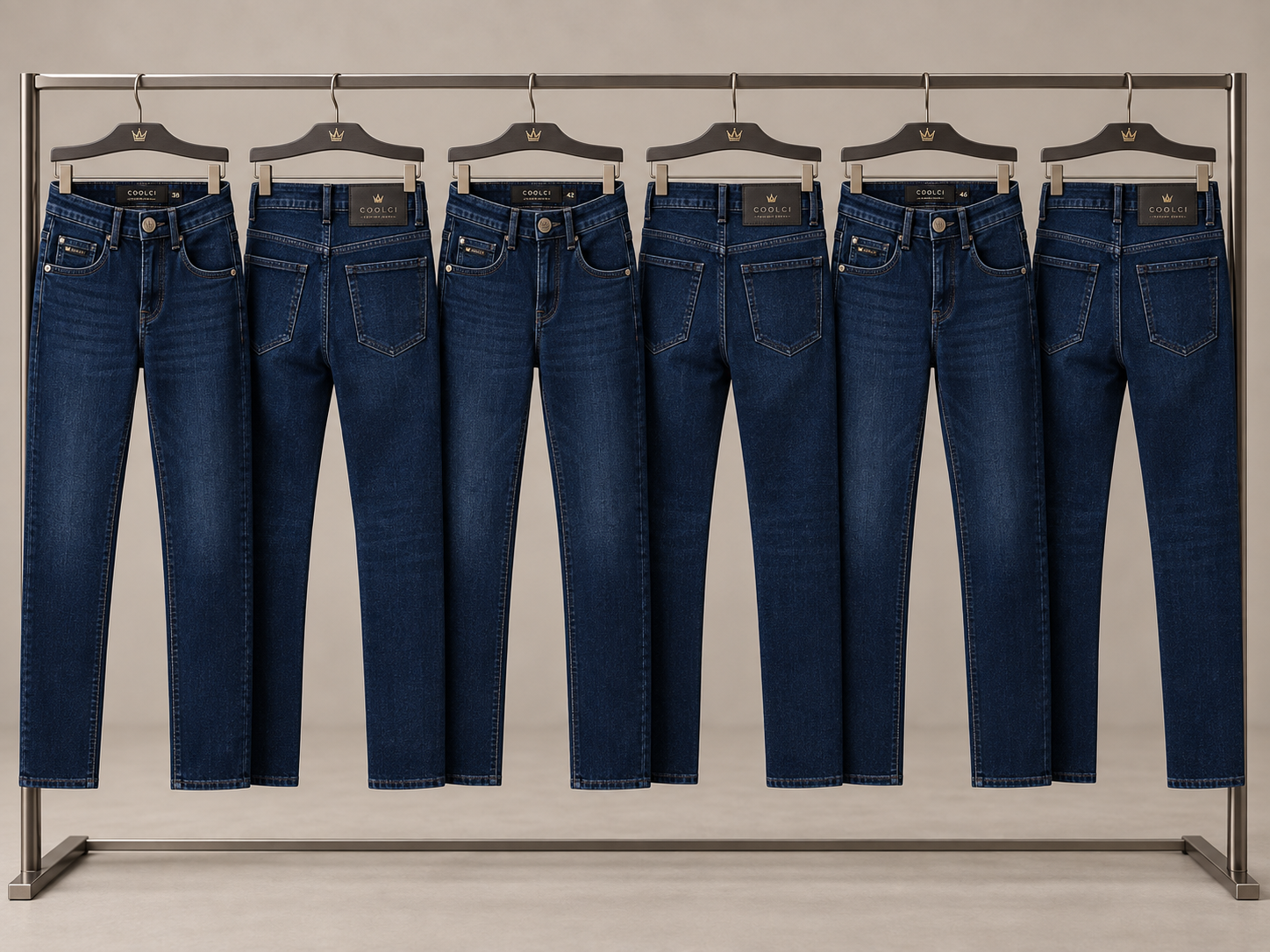 Calça Jeans Coolci Slim Fit Premium Azul Escuro com Elastano