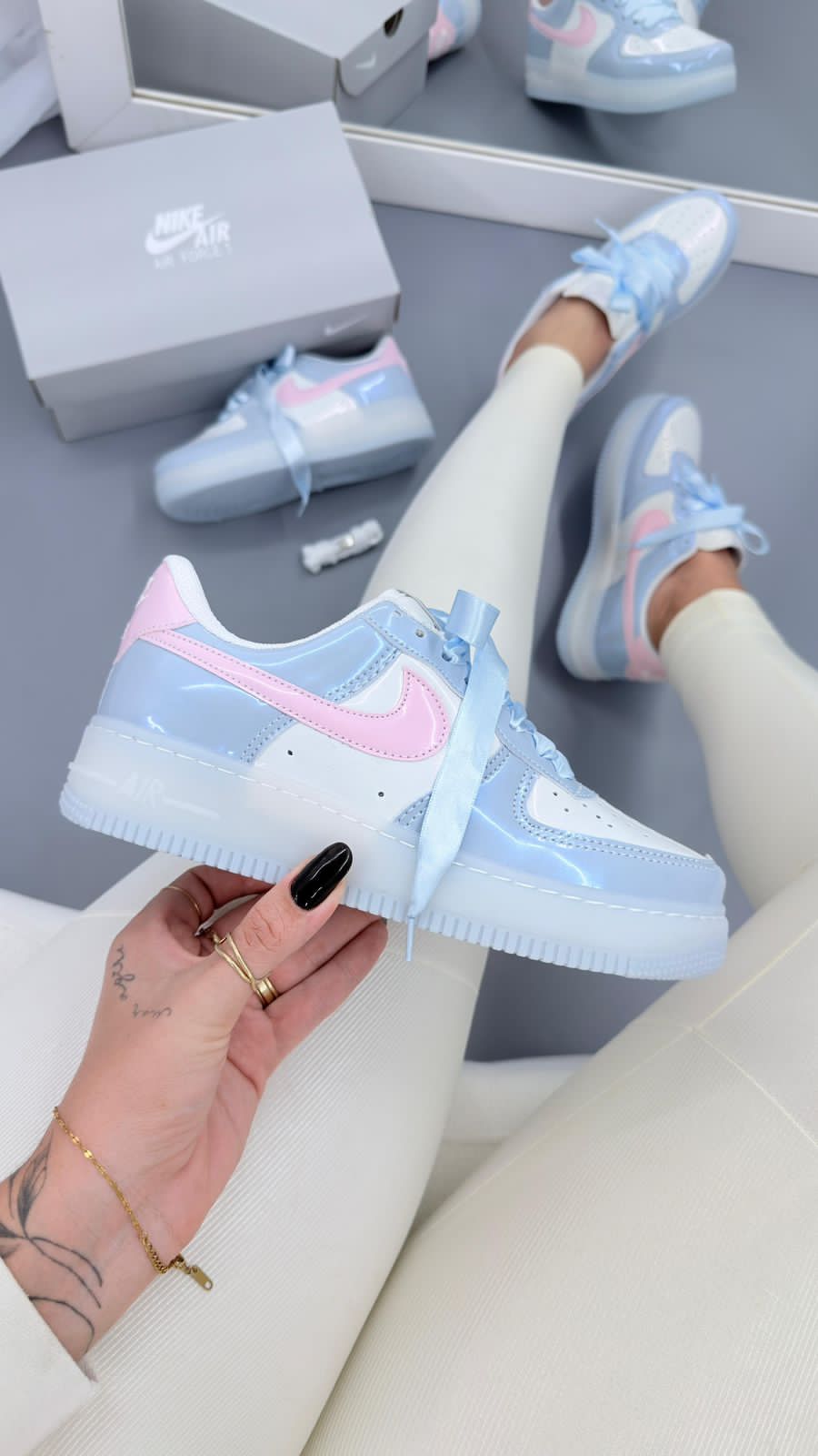 Nk Azul Bebê Rosa