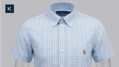 Camisa Polo Ralph Lauren xadrez manga curta
