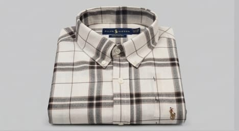 Camisa Polo Ralph Lauren xadrez manga curta