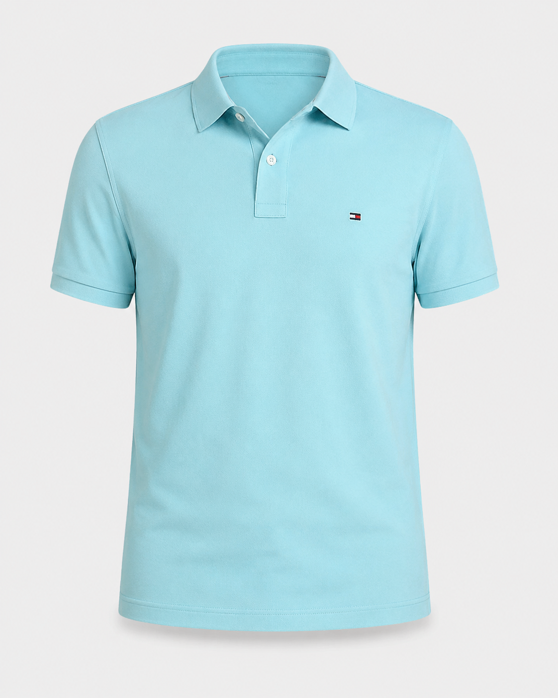 Polo TH Premium Luxo verde-água em manequim fantasma